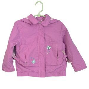 KRU | Toddler GIRLS Purple White Lined Spring Fall Lightweight Jacket Size 2T